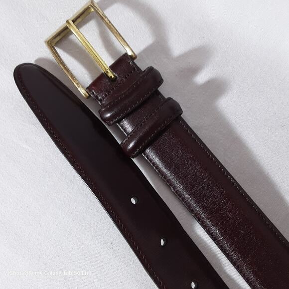 Boyd's Mens Belt 40 Waist Handmade USA Burgundy Brown Genuine Leather - Picture 5 of 13